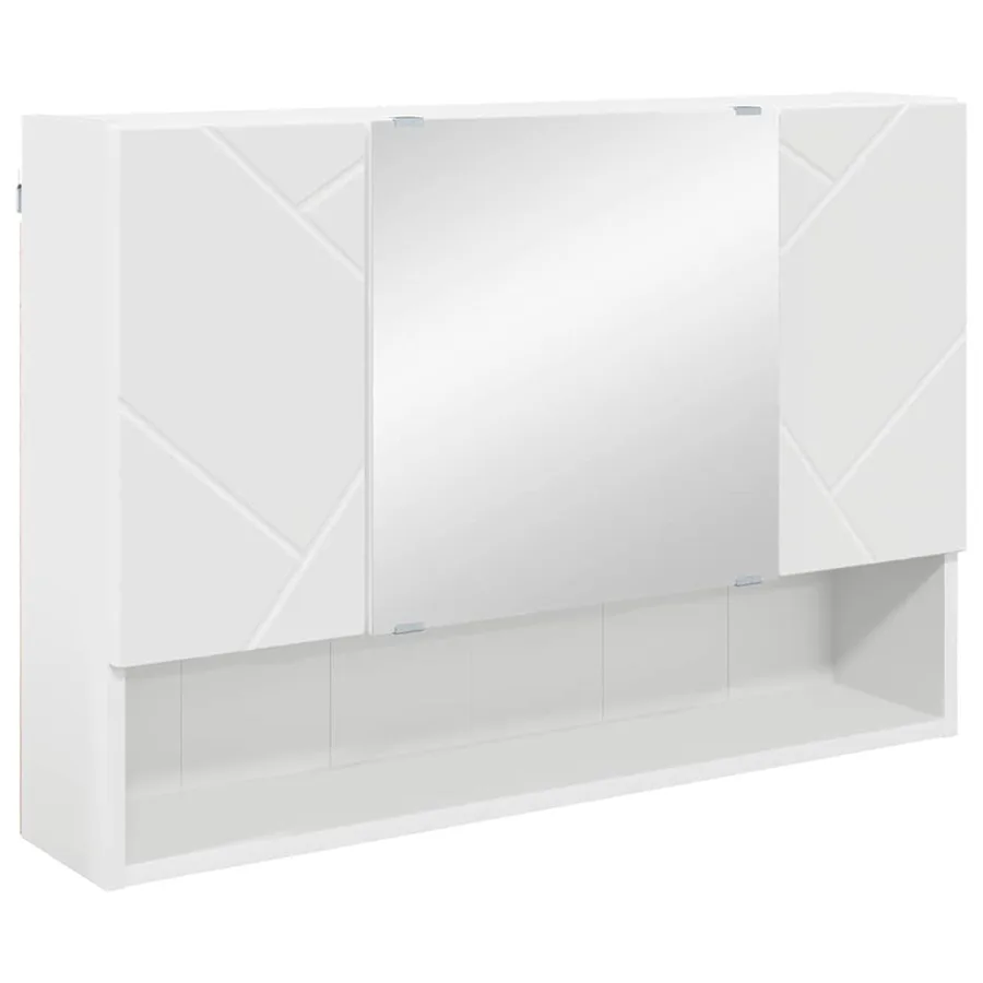 Ensemble de mobilier de salle de bain avec tiroir 5 pcs Blanc - 6