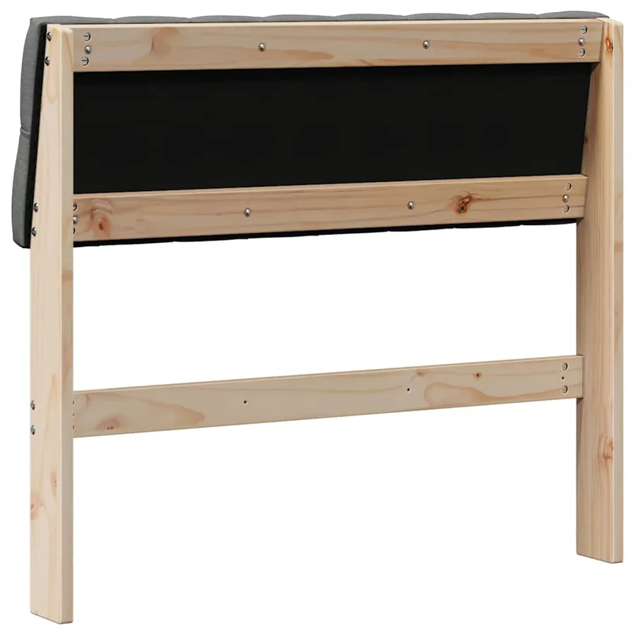 Tête de lit capitonnée Gris foncé 90 cm Pin massif - 6