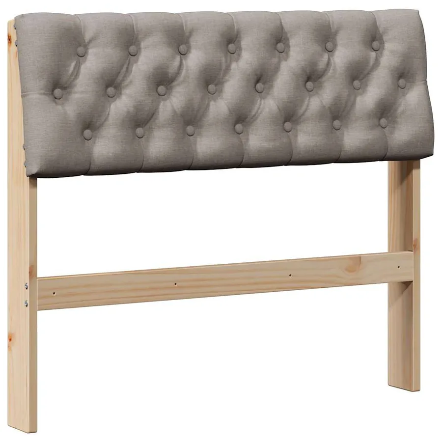 Tête de lit capitonnée Taupe 90 cm Pin massif - 2