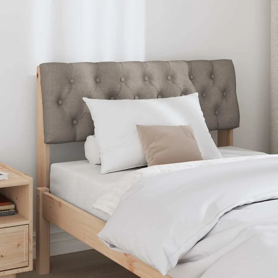 Tête de lit capitonnée Taupe 90 cm Pin massif - 3