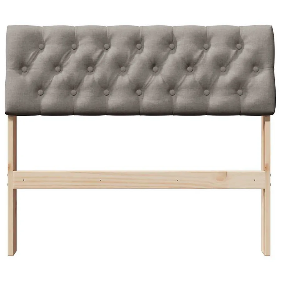 Tête de lit capitonnée Taupe 90 cm Pin massif - 4
