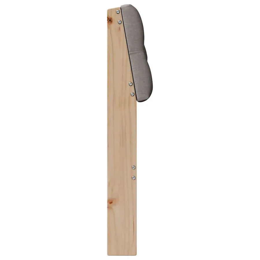Tête de lit capitonnée Taupe 90 cm Pin massif - 5