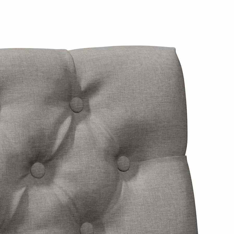 Tête de lit capitonnée Taupe 90 cm Pin massif - 7