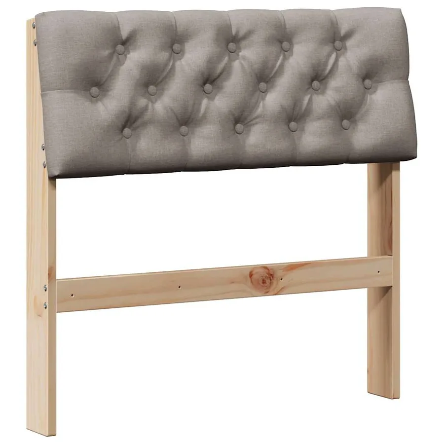 Tête de lit capitonnée Taupe 75 cm Pin massif - 2