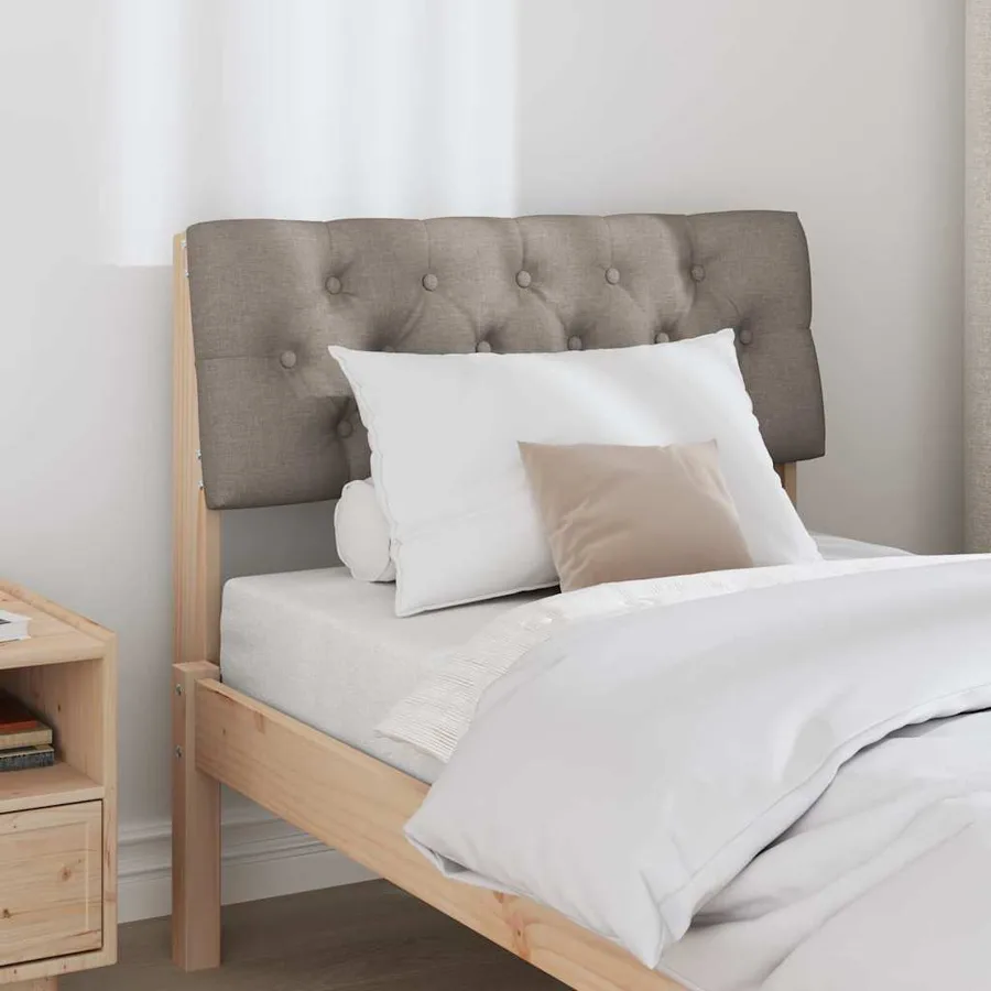 Tête de lit capitonnée Taupe 75 cm Pin massif - 3
