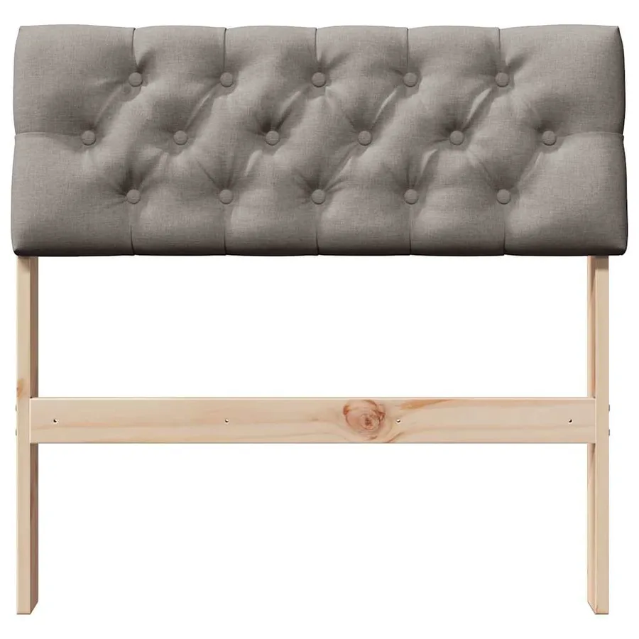 Tête de lit capitonnée Taupe 75 cm Pin massif - 4
