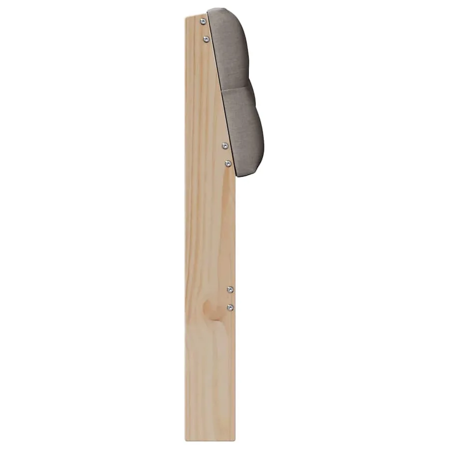 Tête de lit capitonnée Taupe 75 cm Pin massif - 5