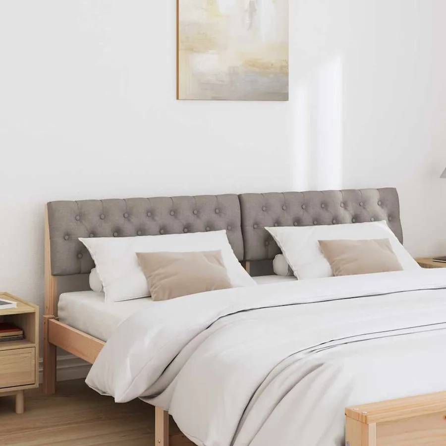 Tête de lit capitonnée Taupe 180 cm Pin massif - 3