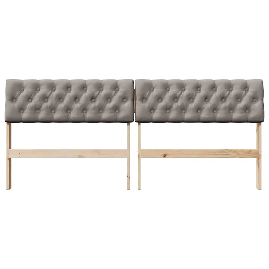 Tête de lit capitonnée Taupe 180 cm Pin massif - 4