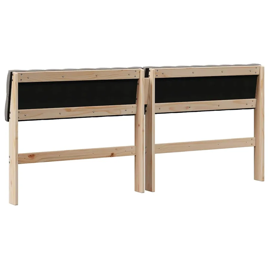 Tête de lit capitonnée Taupe 180 cm Pin massif - 6