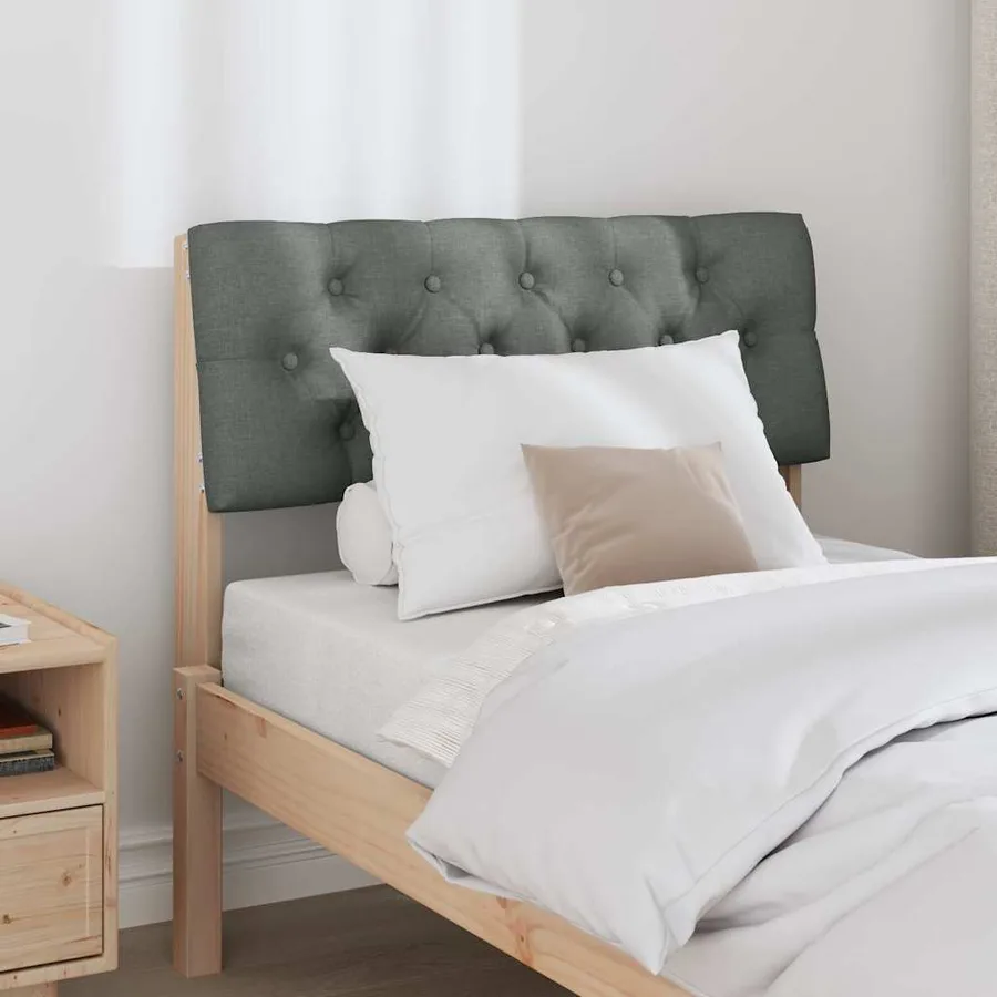 Tête de lit capitonnée Gris foncé 75 cm Pin massif - 3
