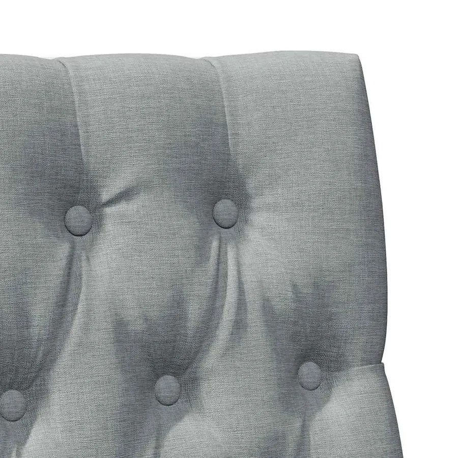 Tête de lit capitonnée Gris clair 90 cm Pin massif - 7