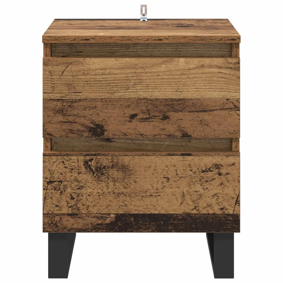 Cabinet de chevet Bois ancien 40 x 35 x 50 cm Bois d'ingénierie - 6