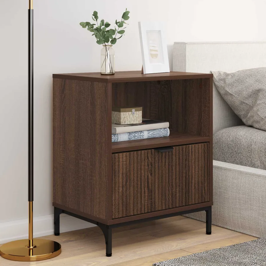 Cabinet de chevet 2 pcs Chêne marron 49 x 36 x 61 cm - 4