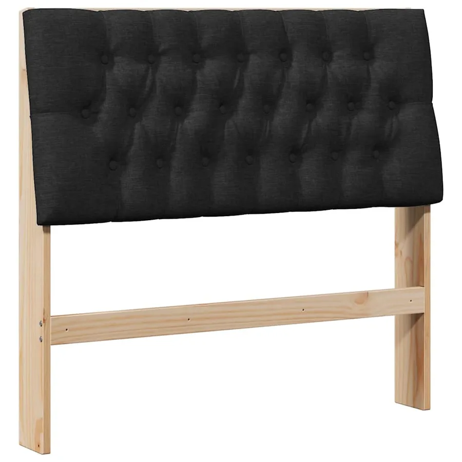 Tête de lit capitonnée Noir 100 cm Pin massif - 2