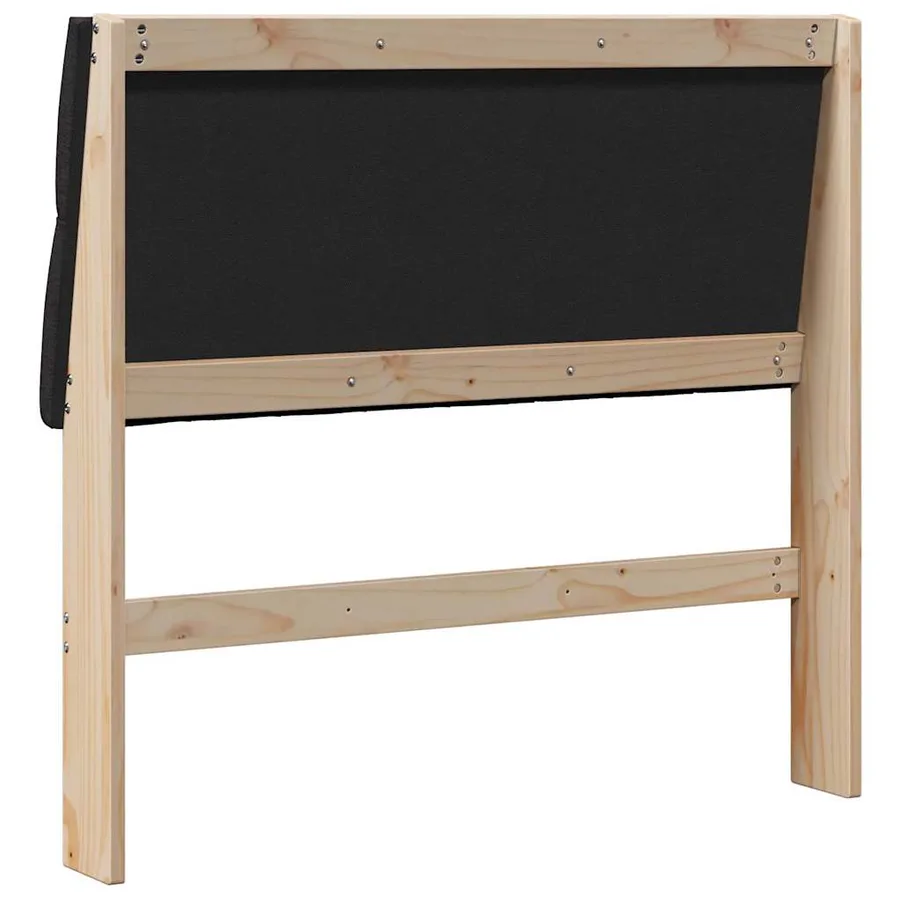 Tête de lit capitonnée Noir 100 cm Pin massif - 6