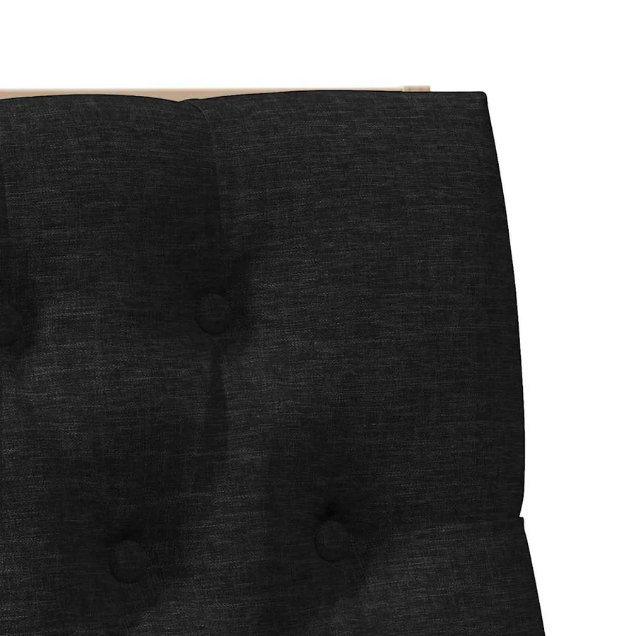 Tête de lit capitonnée Noir 100 cm Pin massif - 7