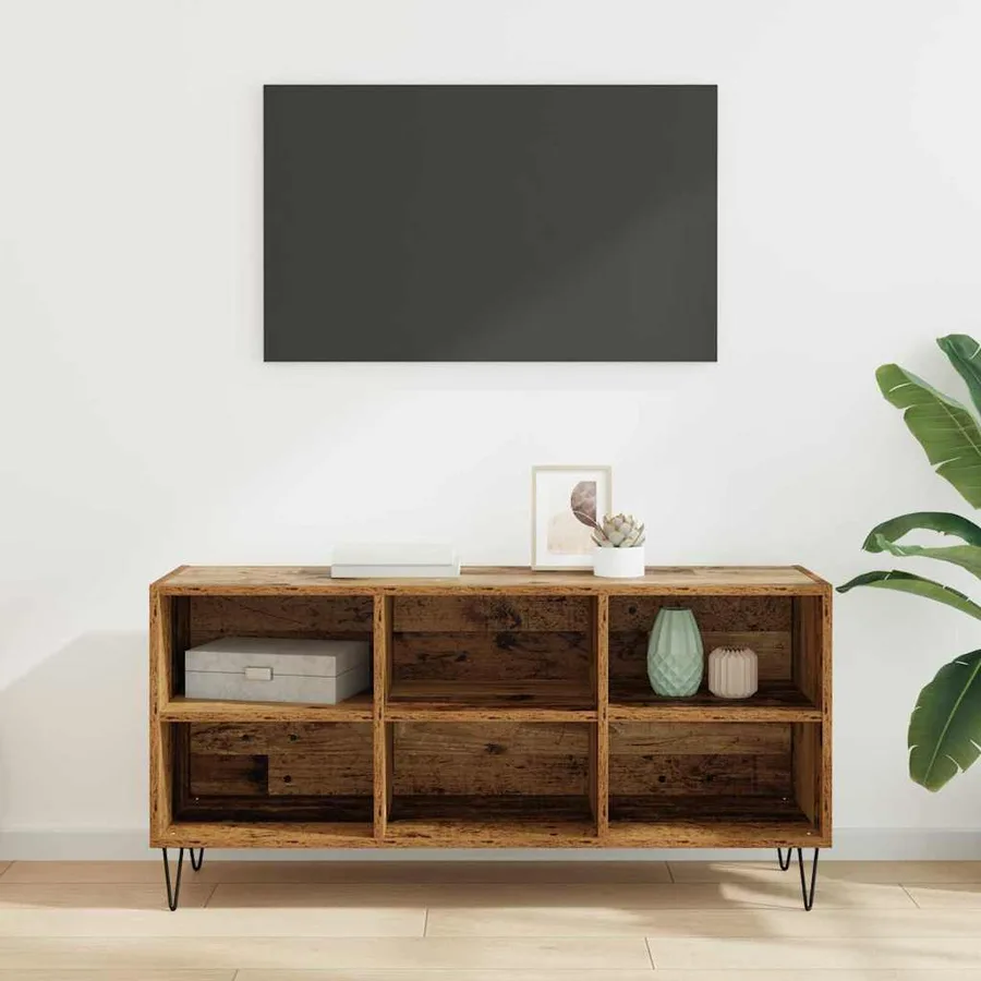 Meuble TV Bois Ancien 103,5 x 30 x 50 cm Bois d'ingénierie - 4