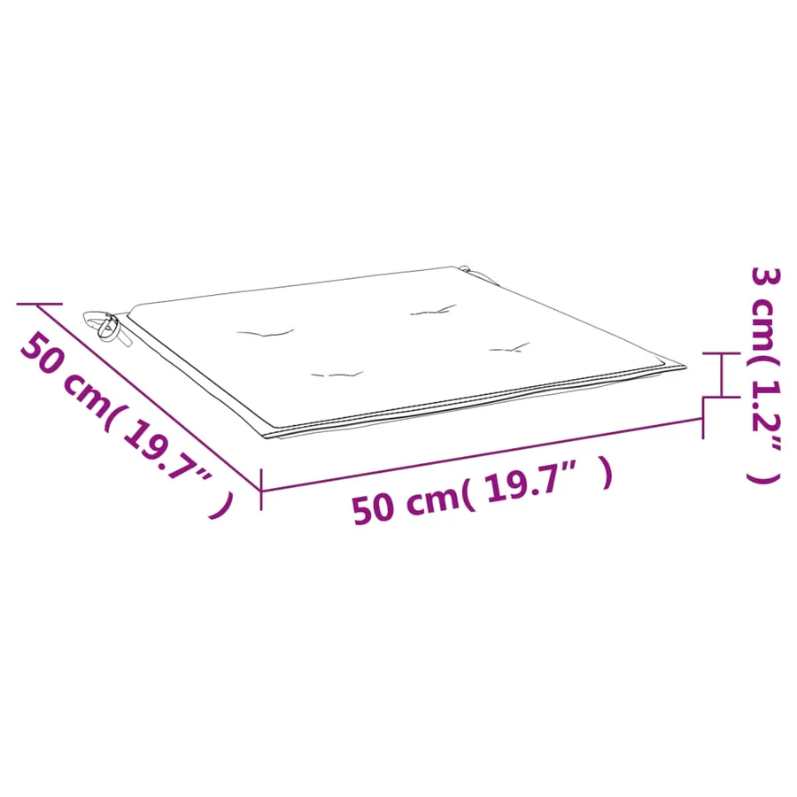 Coussins de chaise de jardin lot de 2 motif à carreaux noir - 9