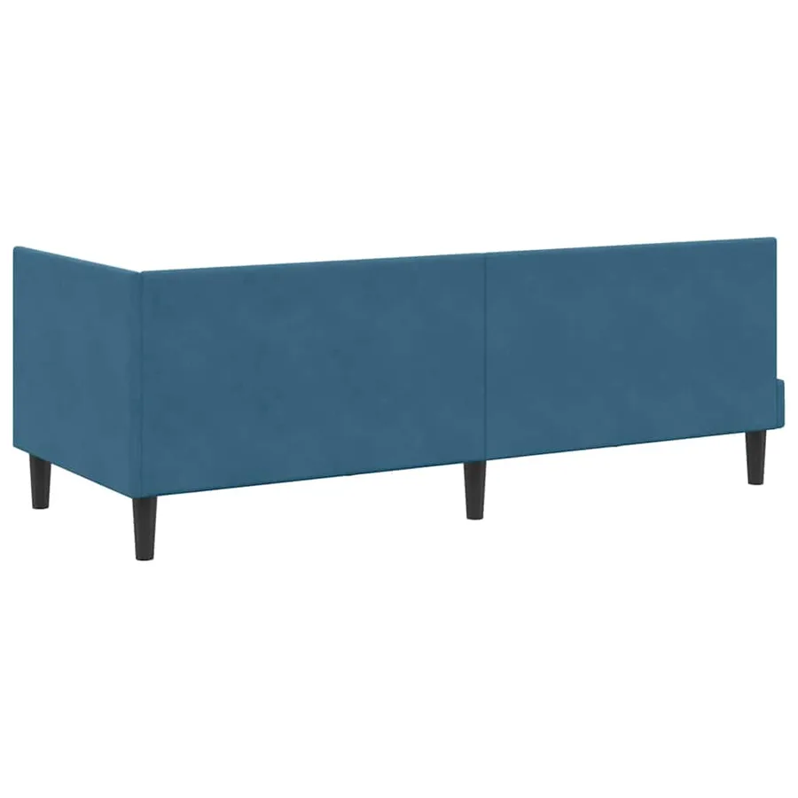 Cadre de lit d'angle avec matelas 2 pcs Bleu Velours - 9