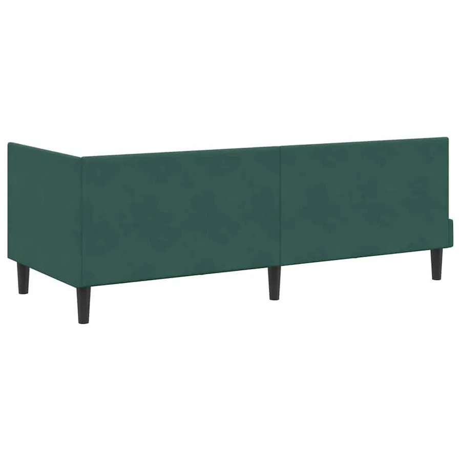 Cadre de lit d'angle avec matelas 2 pcs Vert Velours - 9