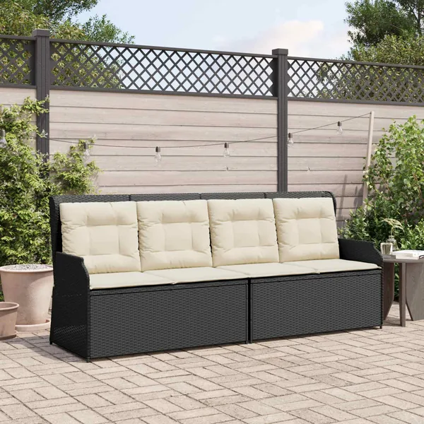 Banc de jardin Noir polyrotin