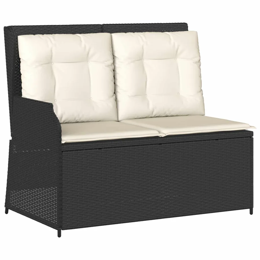 Banc de jardin Noir polyrotin - 2