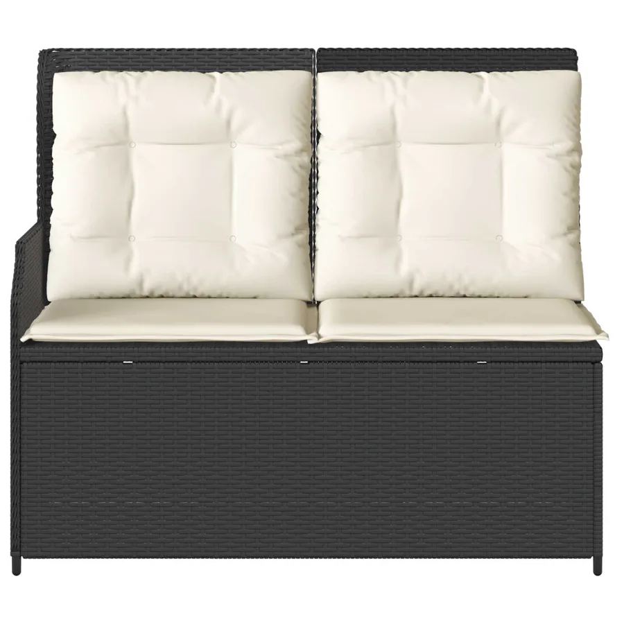 Banc de jardin Noir polyrotin - 4