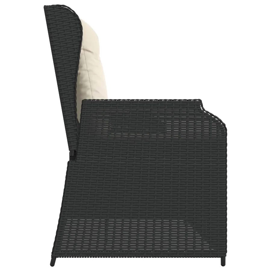Banc de jardin Noir polyrotin - 5