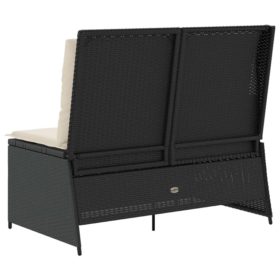 Banc de jardin Noir polyrotin - 6