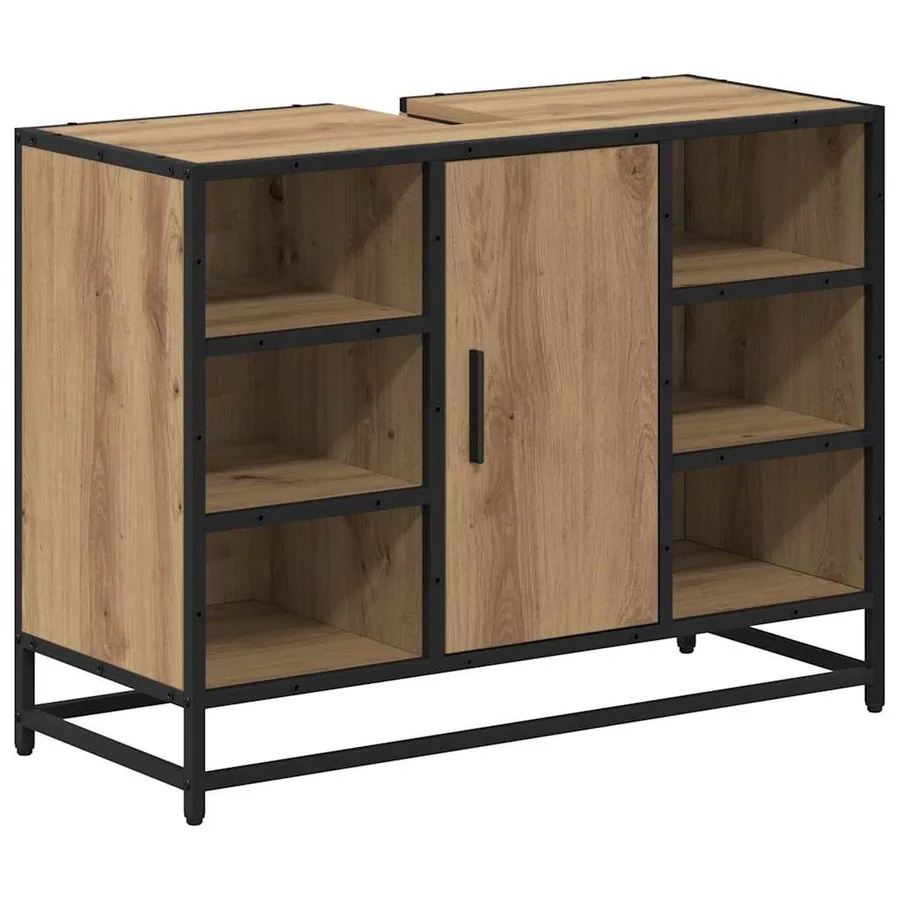 Ensemble de mobilier de salle de bain 4 pc Chêne artisanal - 6