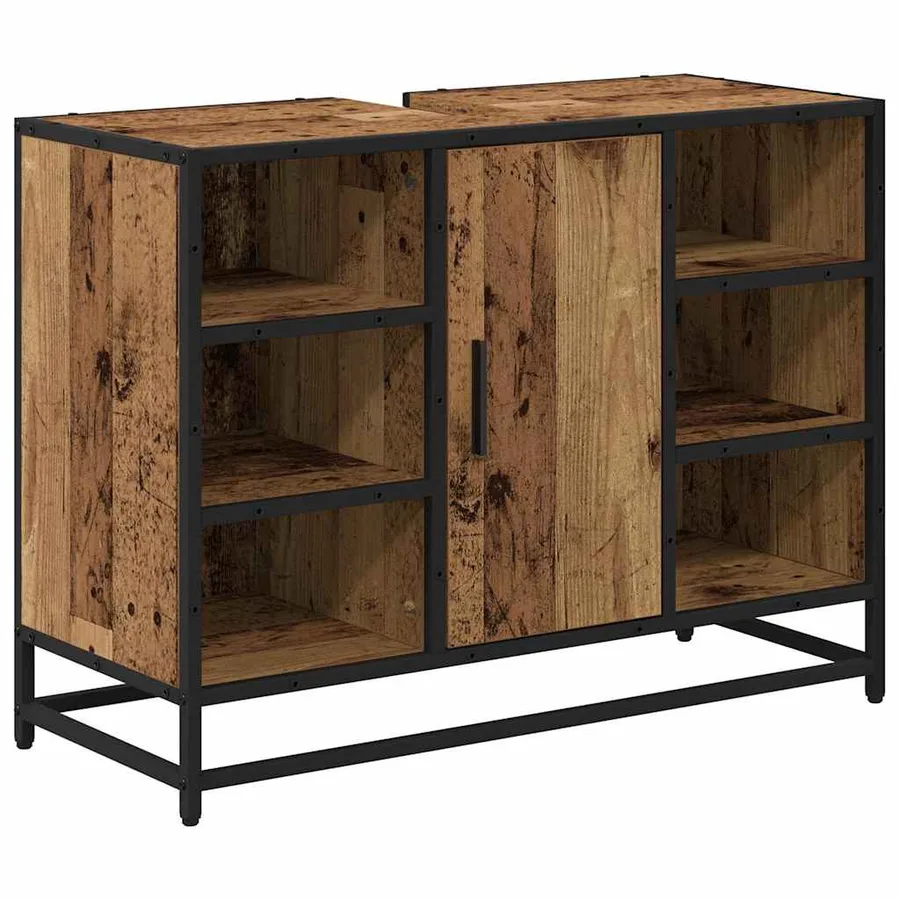 Ensemble de mobilier de salle de bain 2 pcs Bois Ancien - 6