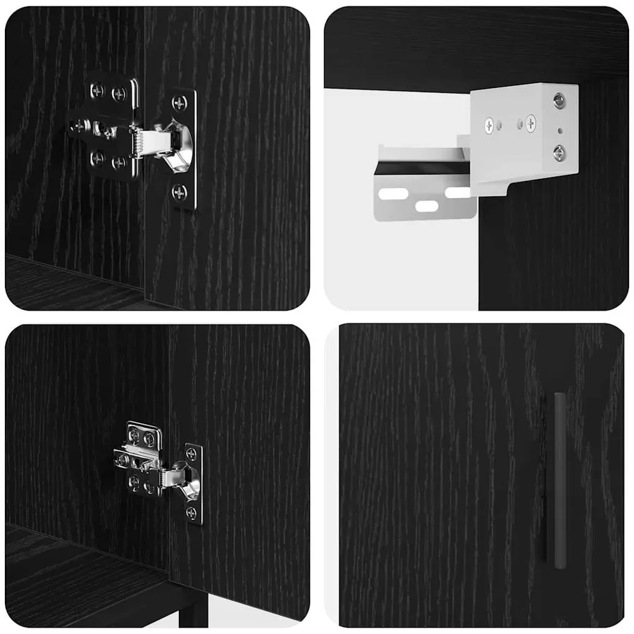 Ensemble de mobilier de salle de bain 3 pcs Chêne noir - 7