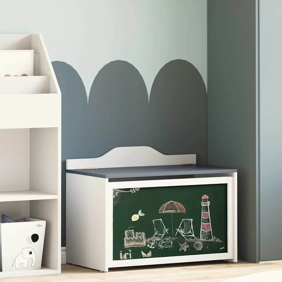 Coffre de rangement avec devant tableau noir ROROS