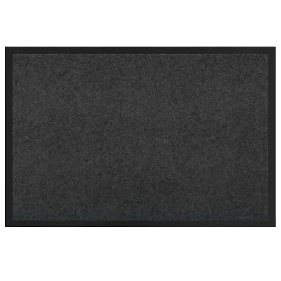 Tapis de porte Anthracite 60 x 40 x 1.2 cm Tissu en teddy - 2