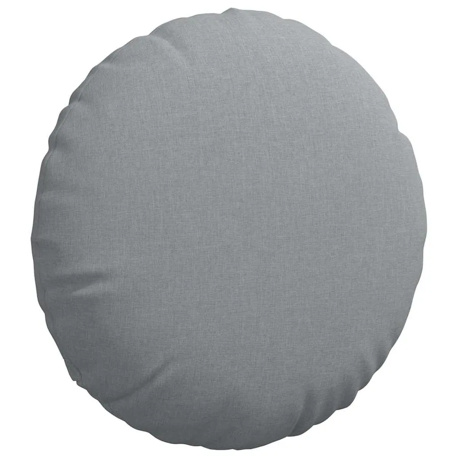 Coussins de siège 2 pcs Gris clair Ø80 x 29 cm tissu - 5