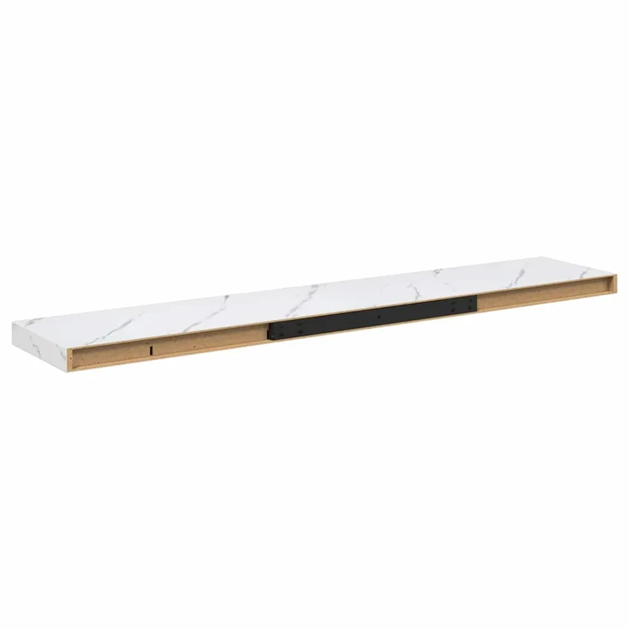 Étagère Murale 2 pcs Marbre blanc 120 x 23,5 x 4 cm - 9