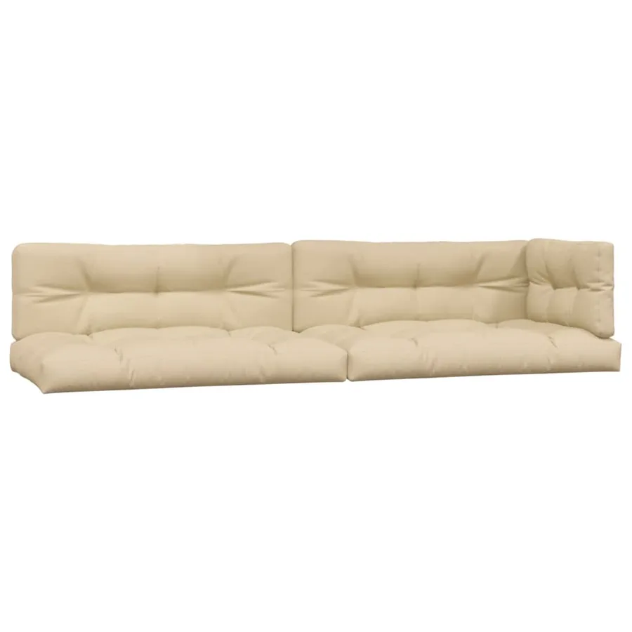Coussins de palette 5 pcs beige tissu - 2