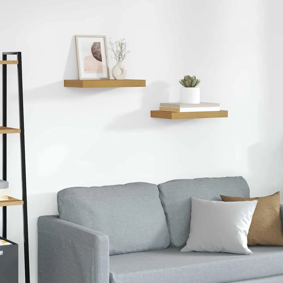 Étagère Murale 2 pcs Beige 40 x 23,5 x 4 cm Bois d'ingénierie
