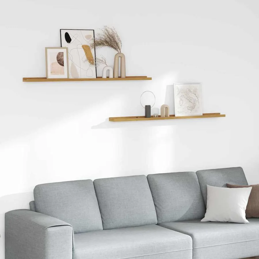 Étagère Murale Montage mural 2 pcs Beige 115 x 9 x 3 cm