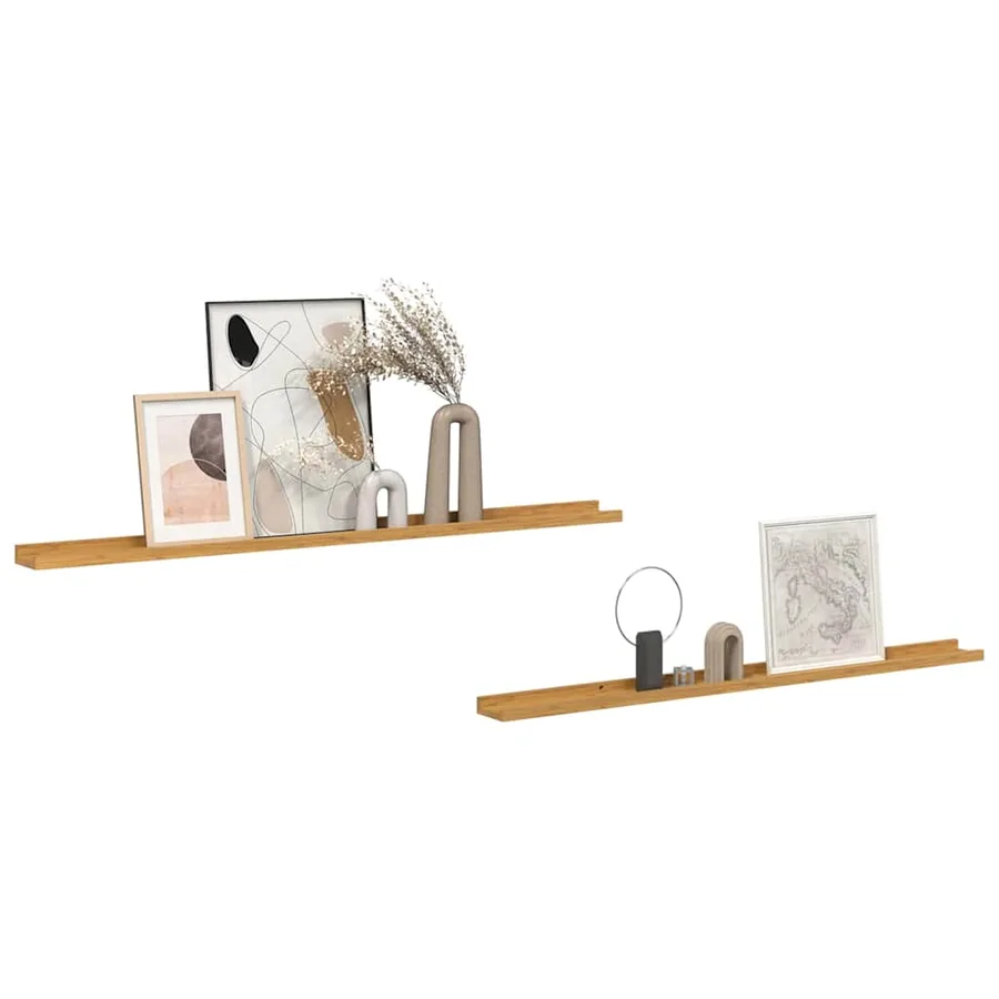 Étagère Murale Montage mural 2 pcs Beige 115 x 9 x 3 cm - 3