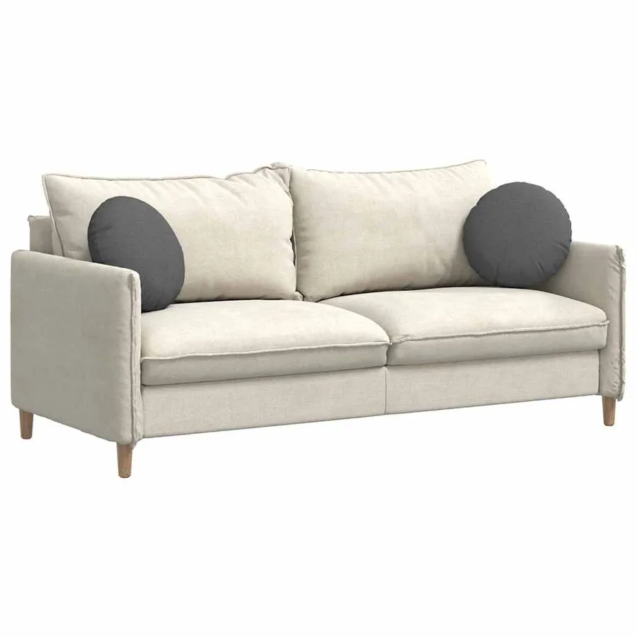 Coussins de siège 2 pcs Gris foncé Ø40 x 13 cm tissu - 3