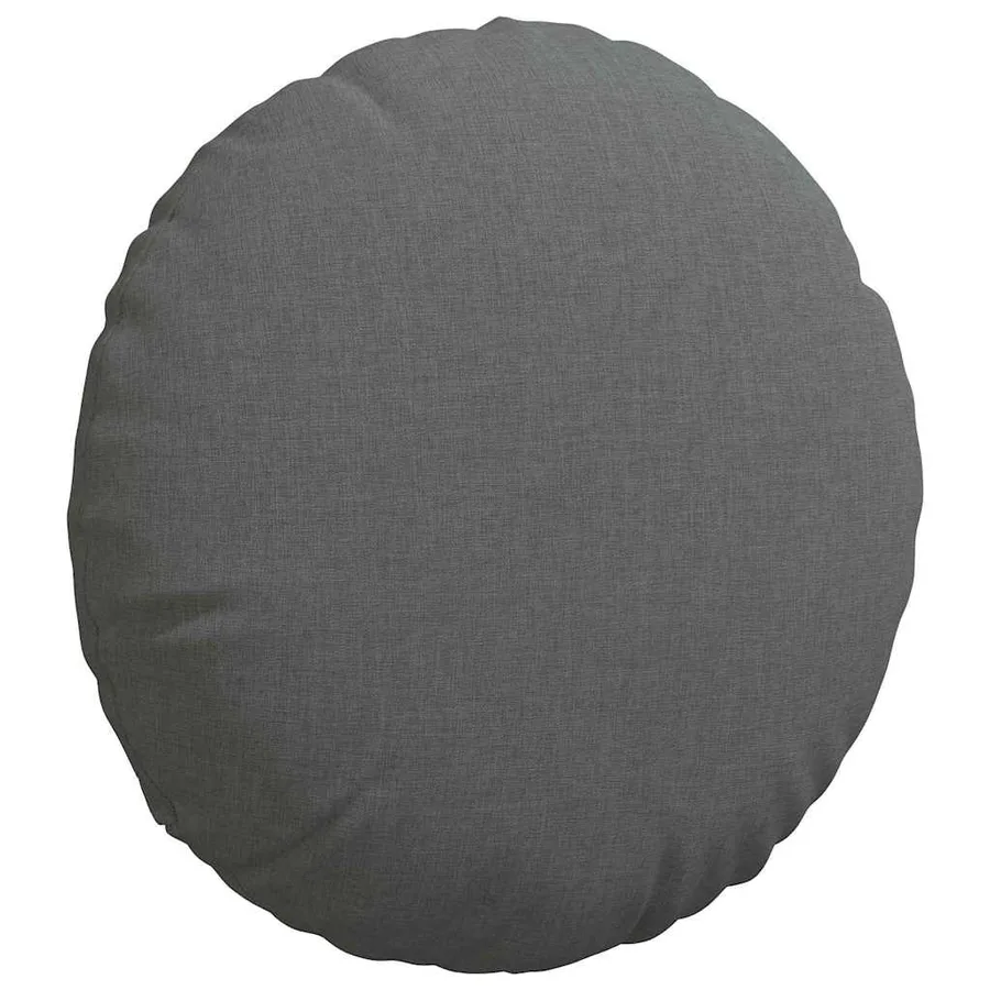 Coussins de siège 2 pcs Gris foncé Ø40 x 13 cm tissu - 5