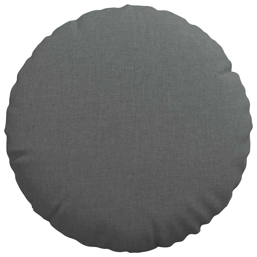 Coussins de siège 2 pcs Gris foncé Ø40 x 13 cm tissu - 6
