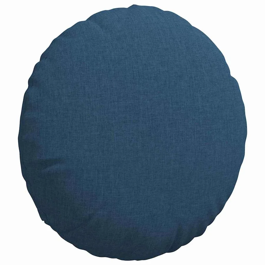 Coussins de siège 2 pcs Bleu Ø40 x 13 cm tissu - 5