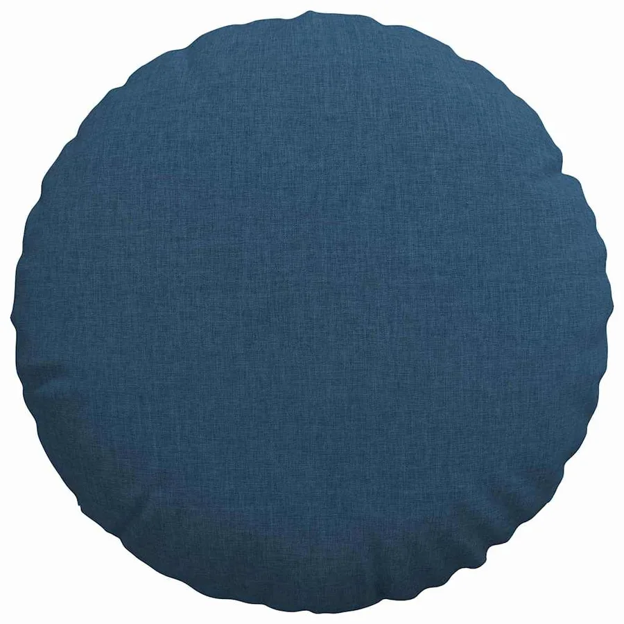 Coussins de siège 2 pcs Bleu Ø40 x 13 cm tissu - 6