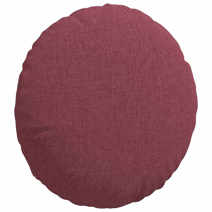 Coussins de siège 2 pcs Bordeaux Ø40 x 13 cm tissu - 5