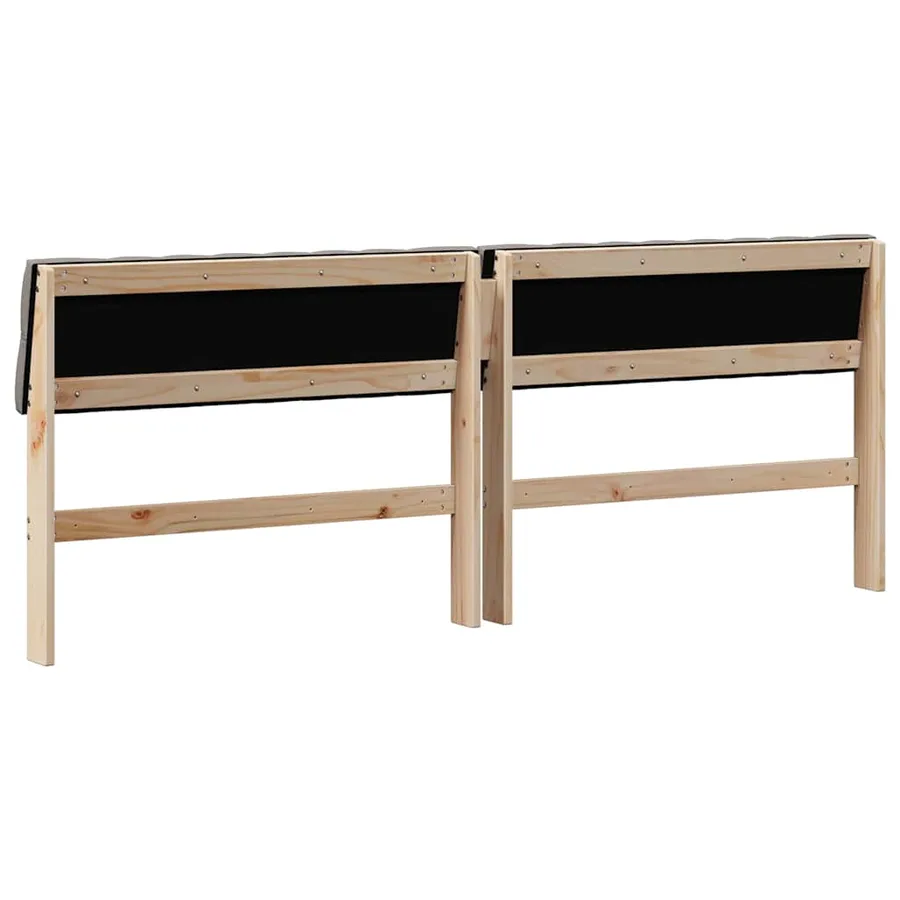 Tête de lit capitonnée Taupe 200 cm Pin massif - 6