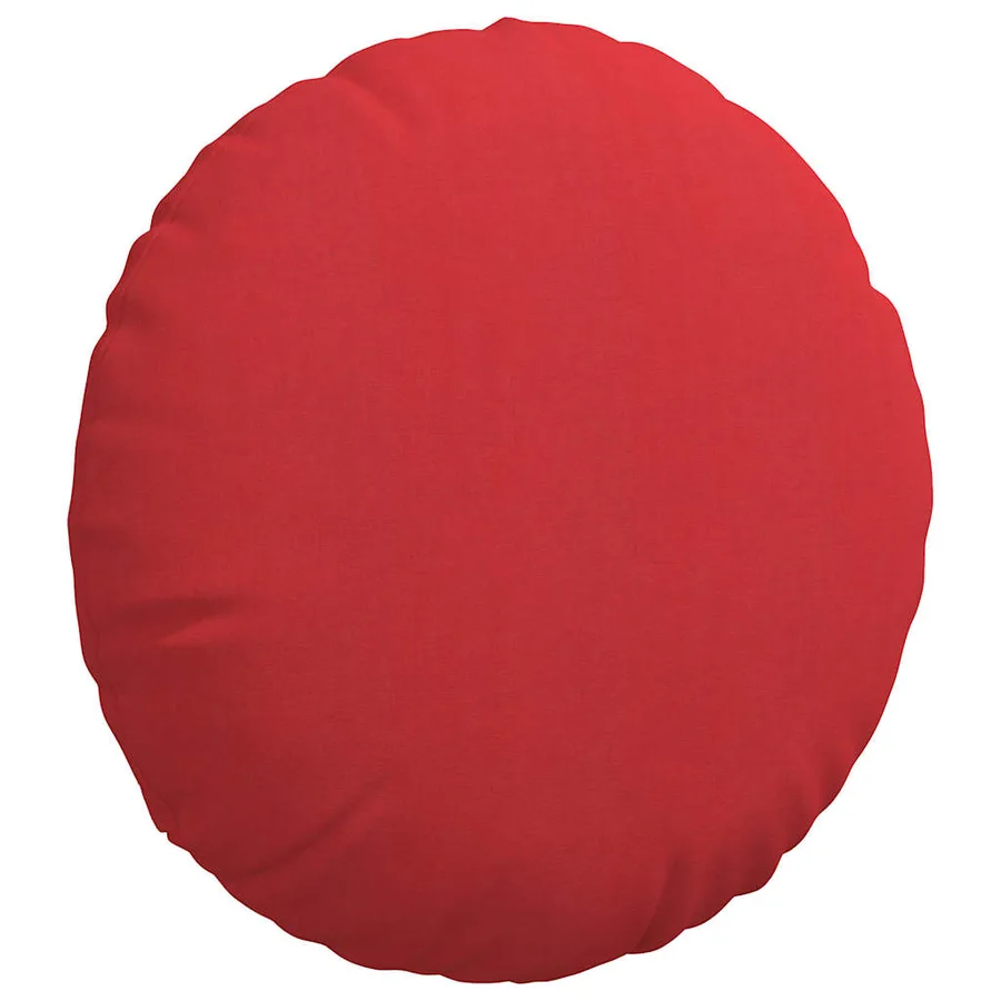 Coussins de siège 2 pcs Rouge Ø60 x 21 cm tissu - 5