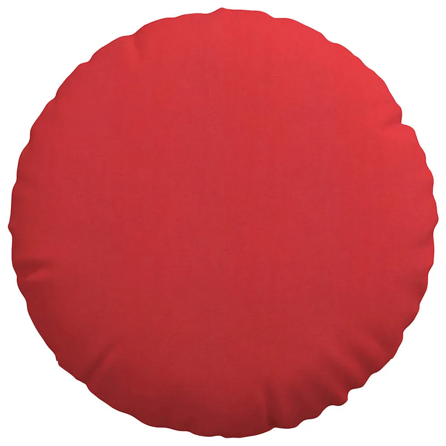 Coussins de siège 2 pcs Rouge Ø60 x 21 cm tissu - 6